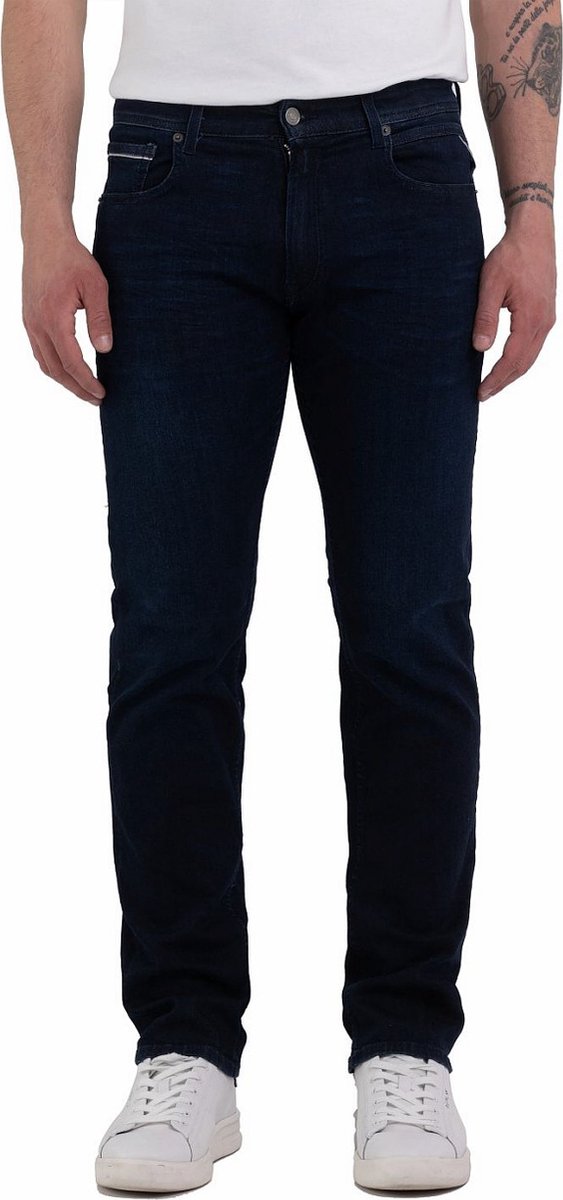 Replay Heren Jeans Broeken GROVER regular/straight Fit Blauw 38W / 34L Volwassenen