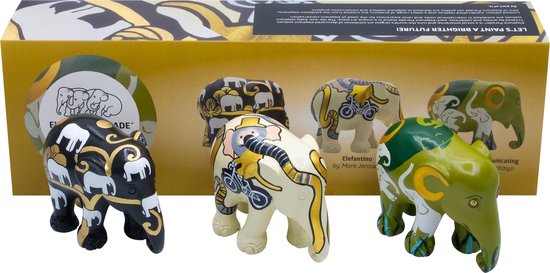 Elephant Parade Elephantasy - Multipack - Handgemaakte Olifanten Beeldjes - 3x7 cm