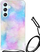 Telefoon Hoesje Geschikt voor Samsung Galaxy S23 FE Anti Shock Hoesje met transparante rand Watercolor Light