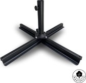 Bol.com 4gardenz® Parasol Kruisvoet voor Verzwaringstegels 77x77x31 cm - Zwart aanbieding