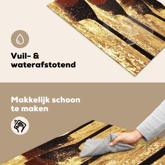 KitchenYeah® Inductie beschermer 80.2x52.2 cm - Roeispaan bladen van racende roeiers die door het water snijden - Kookplaataccessoires - Afdekplaat voor kookplaat - Inductiebeschermer - Inductiemat - Inductieplaat mat