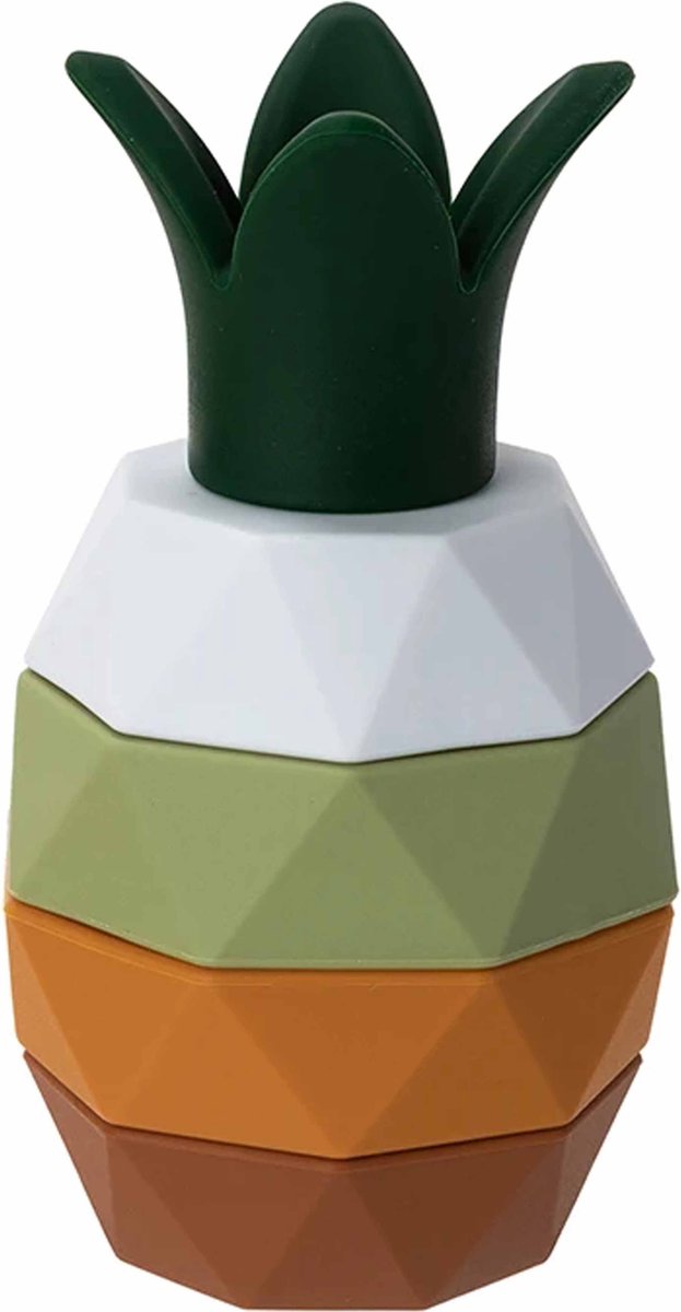 Siliconen Ananas -Stapelblokken- Stapel Toren - Baby Puzzel - Blokken Puzzel - Montessori Speelgoed - Educatief Speelgoed - Peuter Speelgoed