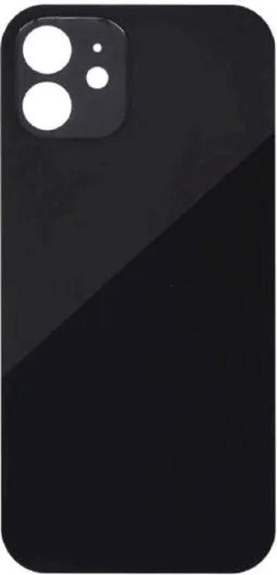 Voor iPhone 12 mini Achterkant Glas Behuizing Zwart