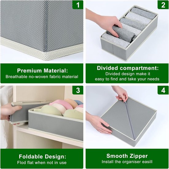 Homsorout Kledingkast-organizer, lade-organizer, opvouwbare