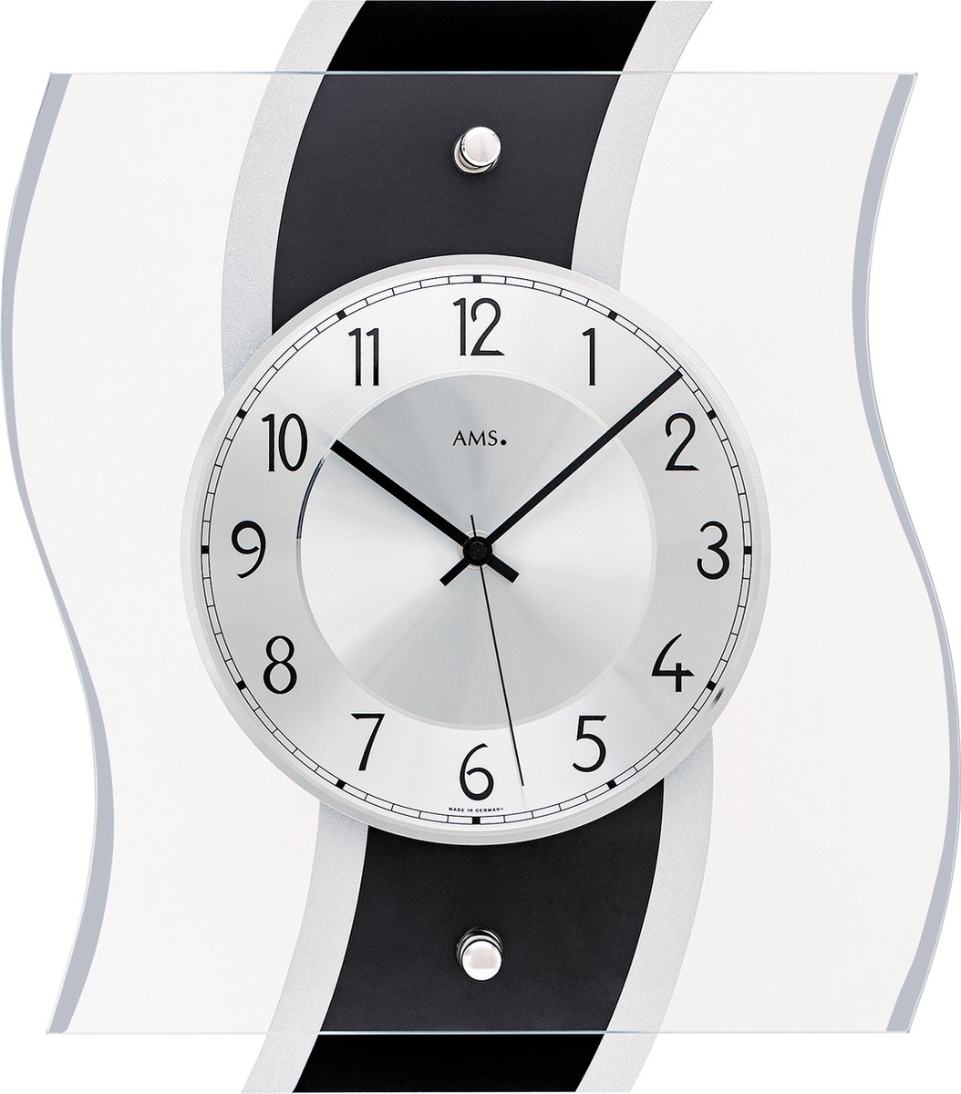 AMS 5571 wandklok Radio gestuurd Wit