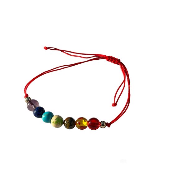 Wellness-House | Koord Armband Red Chakra | Chakra Armband | Touw Armband | In Maat Verstelbaar | Unisex | Schuifknoop | Vriendschapsarmband | Balans | Zen