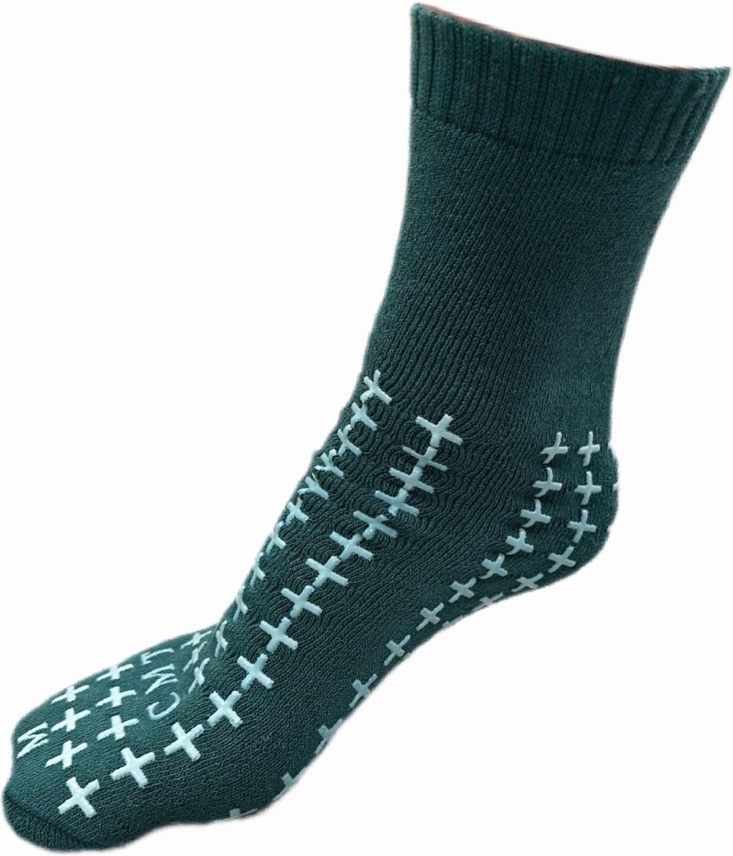 Antislip sokken - maat 39-42 - Groen - voor dames en heren - Ziekenhuis sokken — cadeau in Cadeau-ideeën - foto 2