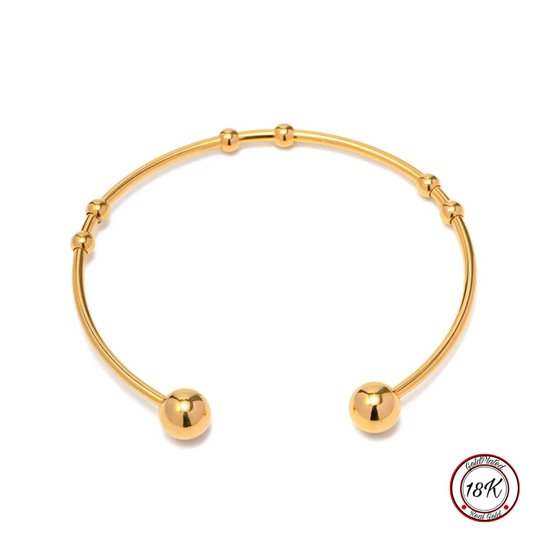 Soraro Gold Bangle | 18K Golplated | Goudkleurig | Armband | Dames Armband | Vrouwen Armband | Elegante Armband | Cadeau Voor Haar | Verjaardag Cadeau