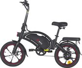 DYU D16 Opvouwbare e-bike 250 watt motorvermogen topsnelheid 25 km/u Fat tire 16 inch banden