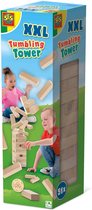 SES - Tuimeltoren XXL - 51 delige set met grote houten blokken - gemaakt van stevige materialen voor buiten spelen
