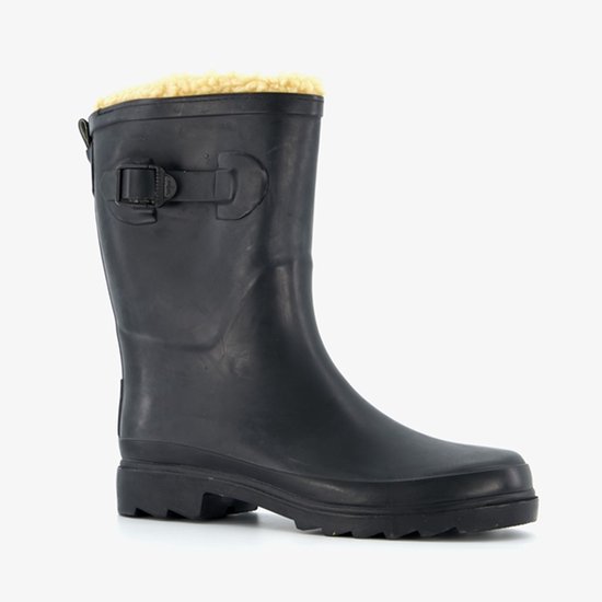 XQ | Regenlaarzen Dames | Fake Fur | Zwart | Maat 40 | Regenlaarzen met voering
