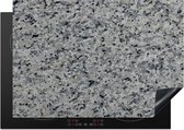 KitchenYeah® Inductie beschermer 75x52 cm - Graniet print - Steen - Zwart - Grijs - Kookplaataccessoires - Afdekplaat voor kookplaat - Inductiebeschermer - Inductiemat - Inductieplaat mat