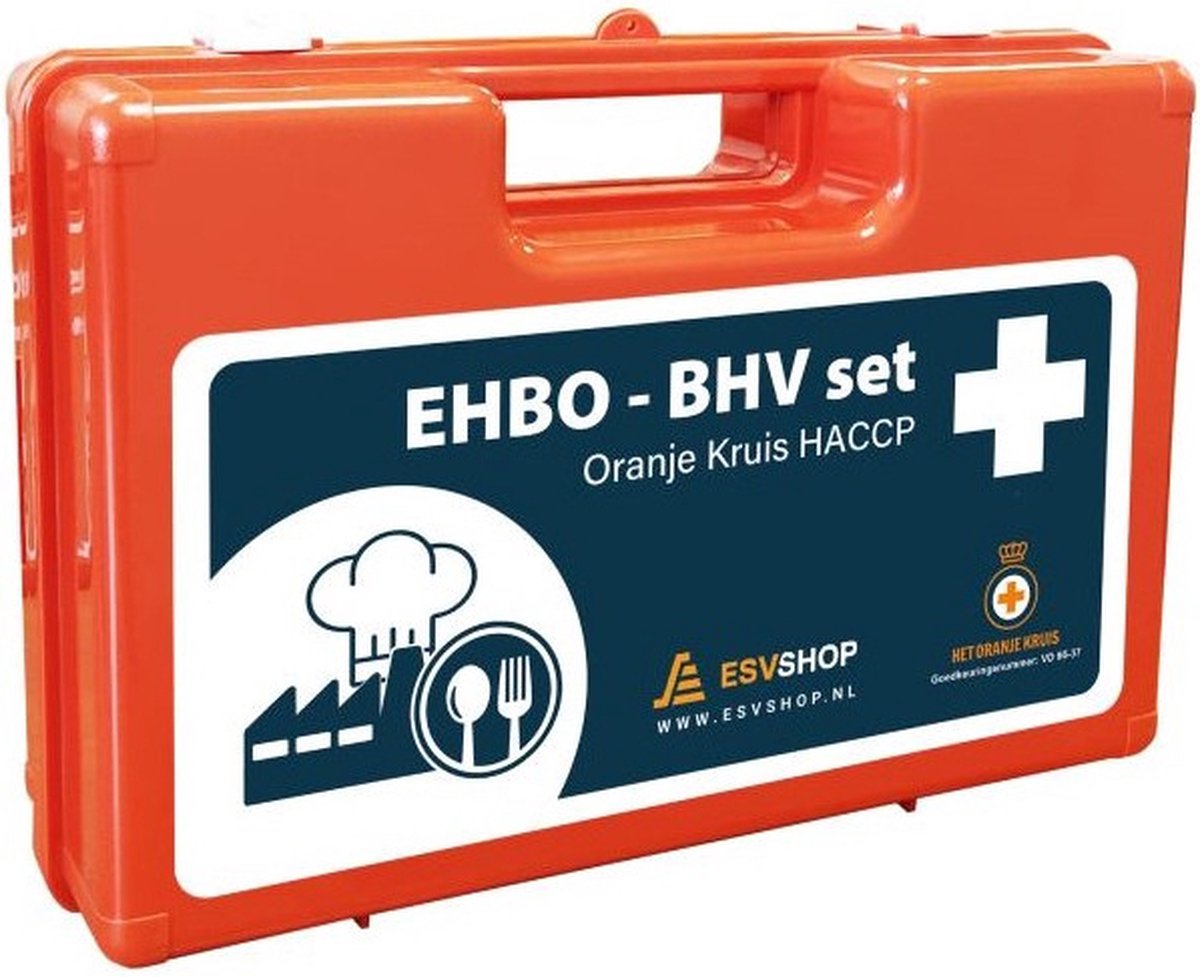 Goedkoopste EHBO/BHV verbandkoffer HACCP incl wandbeugel