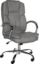 CLP XXL BIG Xanthos Bureaustoel - Voor volwassenen - Ergonomisch - Met armleuningen - Kunstleer - grijs