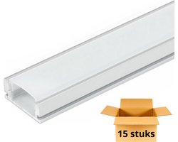 LED's Light Aluminium profielen voor trappen met bekleding - LED trapverlichting - 15 stuks x 80 cm