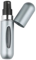 MijnSpray® - Mini Hervulbare Parfumfles - Zilver - 5ml - Navulling Parfum Flesje - Travel Size Parfum - Mini Parfumflesje Navulbaar - Draagbare Mini Hervulbare Spray - Parfum verstuiver navulbaar - Parfum -