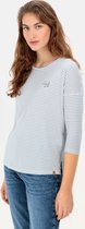 camel active Gestreept rondhals T-shirt gemaakt van organic cotton - Maat womenswear-M - Blauw-Wit