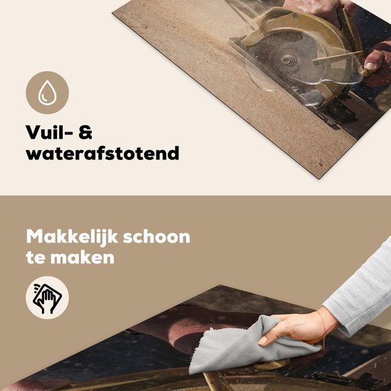 KitchenYeah® Inductie beschermer 83x51.5 cm - Een vloerplaat met techniek zagen met een cirkelzaag - Kookplaataccessoires - Afdekplaat voor kookplaat - Inductiebeschermer - Inductiemat - Inductieplaat mat