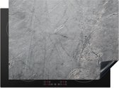 Inductie beschermer - Beton print - Grijs - Betonlook - Vintage - Industrieel - Inductie fornuis - Kookplaat - 70x52 cm - Afdekplaat - Kookplaat beschermer