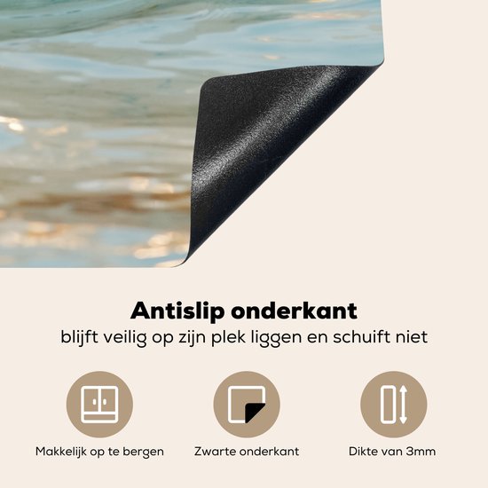 TMK ArtDeko Inductie Beschermer 30x52 cm Keuken Decoratie Kookplaat Beschermer voor Inductiekookplaat Afdekplaat Anti Slip Mat - Auto Geel