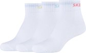 Skechers 3PPK Wm Mesh Ventilation Quarter Socks SK42022-1000, voor meisje, Wit, Sokken, maat: 35-38