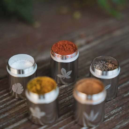 5-in-1 kruidenstrooier, mini-kruidenpotjes, set campinggadgets