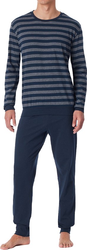 Schiesser Pyjama lange broek - Blauw - Mannen