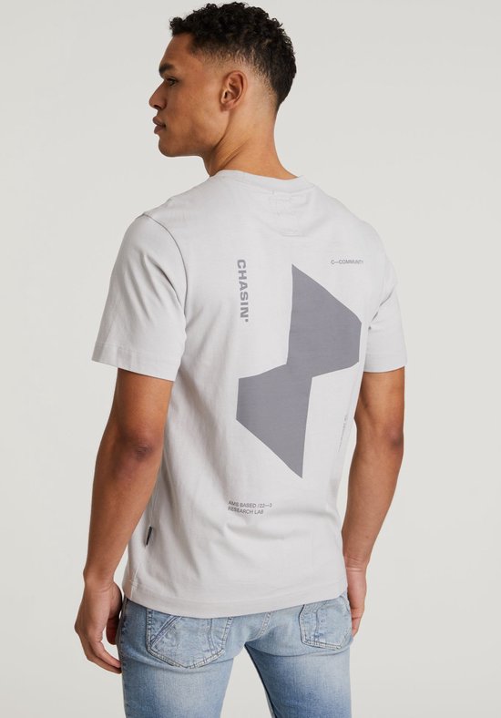 Chasin' T-shirt T-shirt afdrukken Motan Lichtgrijs Maat XL