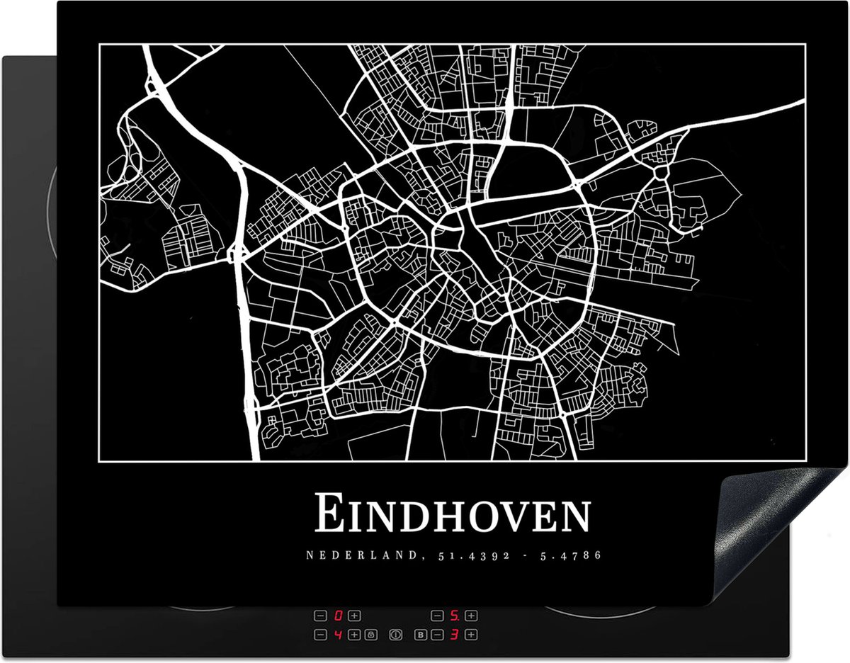 Inductie beschermer - Inductie Mat - Kookplaat beschermer - Plattegrond - Eindhoven - Stadskaart - Kaart - Inductie beschermer - Inductie Mat - Kookplaat Beschermer - 77x59 cm - Afdekplaat inductie - Inductiebeschermer