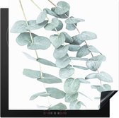 KitchenYeah® Inductie beschermer 78x78 cm - Planten - Groen - Natuur - Wit - Bladeren - Kookplaataccessoires - Afdekplaat voor kookplaat - Inductiebeschermer - Inductiemat - Inductieplaat mat