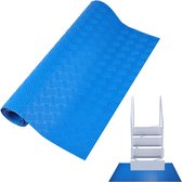 Tapis de protection pour piscine 90 x 40 cm, trapmat, tapis de protection pour piscine, tapis d'échelle antidérapant, fourniture de piscine, coussin d'escalier pour piscine, escaliers (bleu)