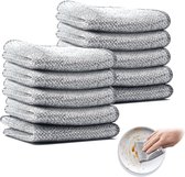 Afwasdoeken van draad, 10 stuks, multifunctionele draadvaatdoeken voor nat en droog, herbruikbare poetsdoeken voor keukenhulpen voor het reinigen van pannen en potten