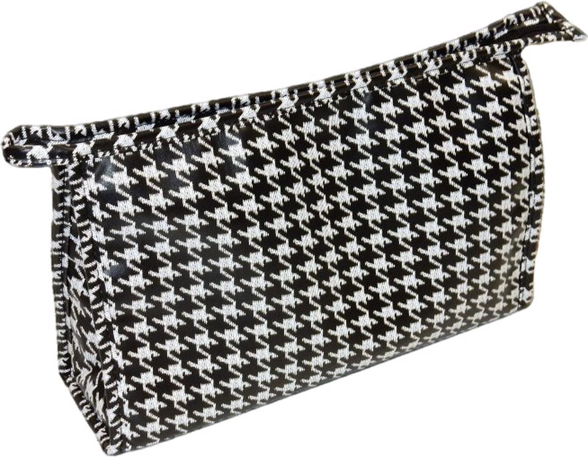 Rojafit Toilettas Groot - Pied de Poule Style ( afmeting: 29 x 8 x 18 cm.)