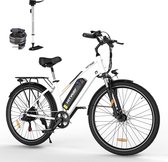 Vélo électrique Hitway BK27 - Vélo électrique de banlieue de 28 pouces avec batterie au lithium amovible 36V 12Ah - Vélo électrique de montagne avec moteur 250W - 7 vitesses - Étanchéité IP54