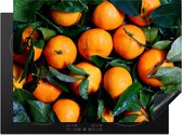 KitchenYeah® Inductie beschermer 70x52 cm - Fruit - Sinaasappel - Bladeren - Kookplaataccessoires - Afdekplaat voor kookplaat - Inductiebeschermer - Inductiemat - Inductieplaat mat
