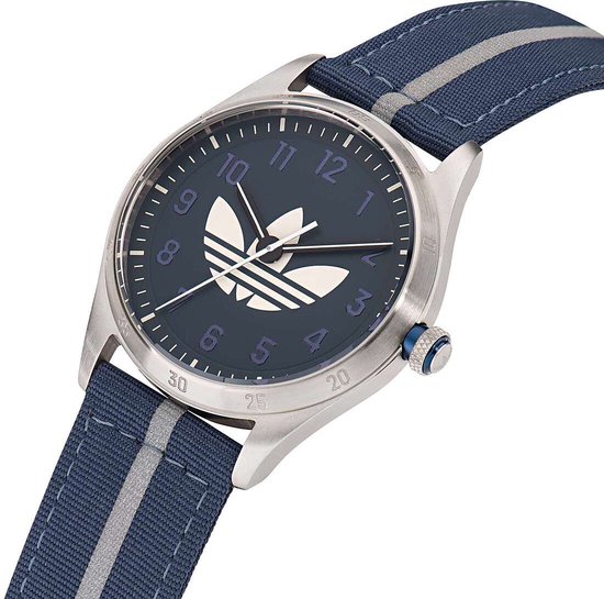 Adidas Originals Code Four AOSY23041 Horloge - Textiel - Blauw - Ø 42 mm
