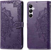 iMoshion Coque adaptée pour Samsung Galaxy A55 avec porte-cartes – Bookcase iMoshion Mandala – Violet