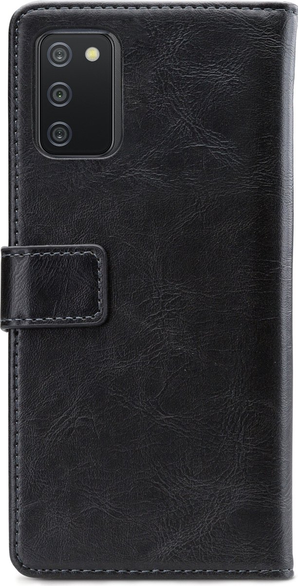 Mobilize Bookcase hoesje geschikt voor Samsung Galaxy A02s - Effen Zwart - Kunstleer