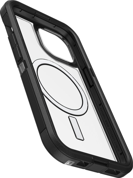 Foto: Otterbox defender xt case geschikt voor apple iphone 15 magsafe transparant zwart