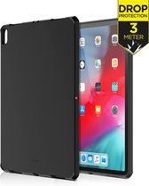 ITSkins SpectrumSolid - Tablethoes geschikt voor Apple iPad Pro 12.9 (2018) Hoes Flexibel TPU Backcover - Plain Black