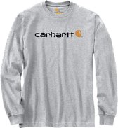 Carhartt Herren T-Shirt Core Logo T-Shirt L/S Heather Grey-XXL