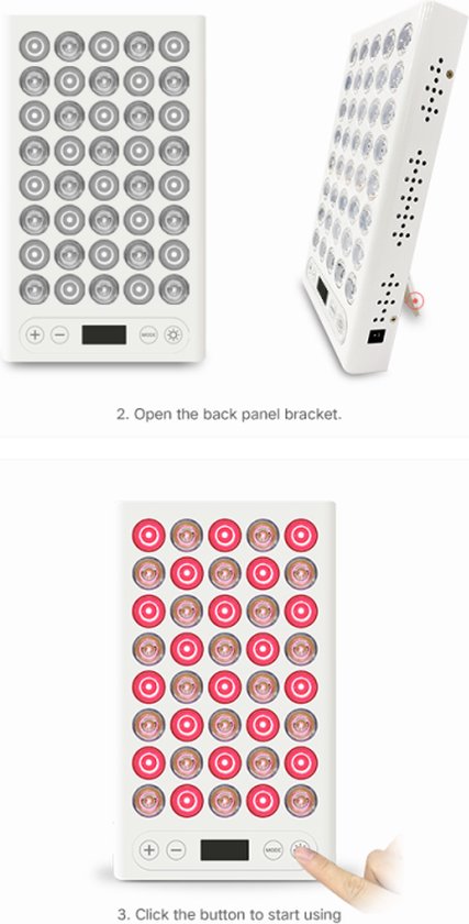 Merkloos - 4 Golflengten - Timer - Lichttherapie - Fibromyalgie - Rood Licht Therapie – Collageen Lamp - Infrarood sauna - Red light therapy