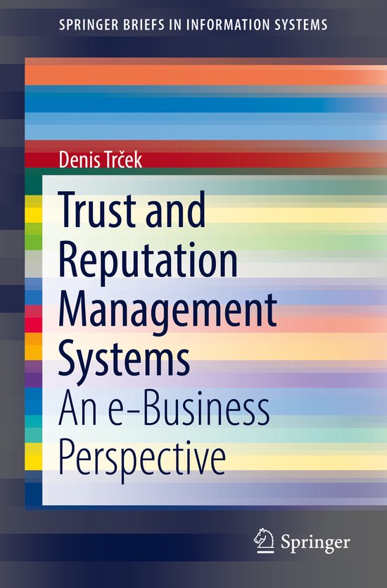 SpringerBriefs in Information Systems- Trust and Reputation  ... - cover