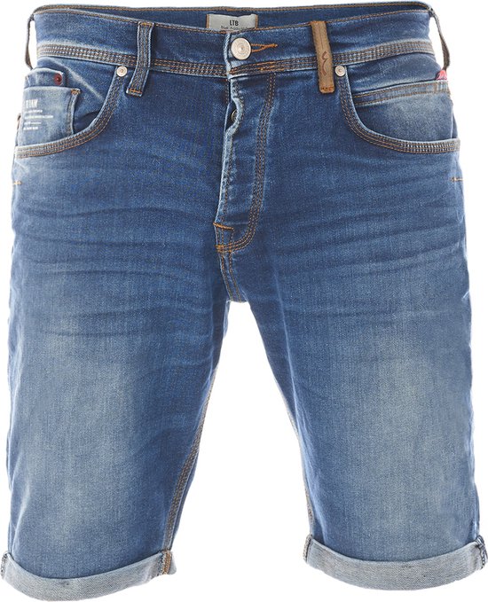 LTB Heren Short Broeken Corvin slim Fit Blauw Volwassenen Korte Jeans Broek Bermuda
