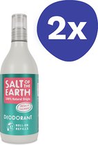 Salt of the Earth Deodorant Roll-on Refill - Meloen & Komkommer (2x 525ml)