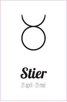 Sterrenbeeld Stier - 20x30cm - Stijlvolle Forex Wanddecoratie | Cadeau voor Interieur