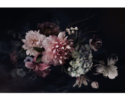 Inductie beschermer - 78 x 52 cm - Inductie beschermer - Dark boeket - Afdekplaat voor inductie - Kookplaat mat - Beschermingsmat - Keuken bescherming - Inductieplaat cover - Duurzame kookplaatbeschermer