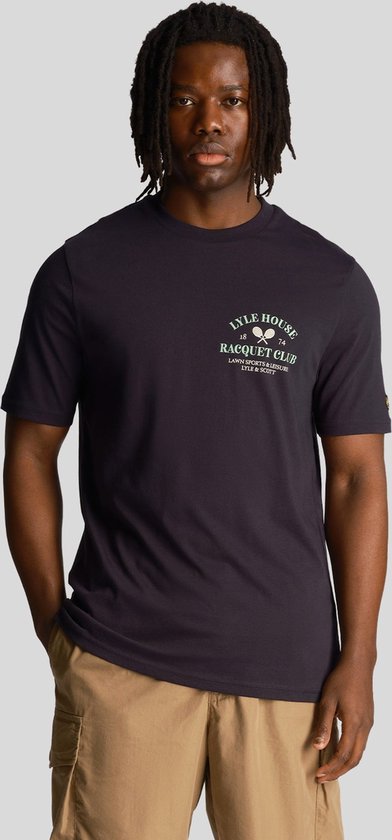 Lyle & Scott Racquet club graphic t-shirt - dark navy