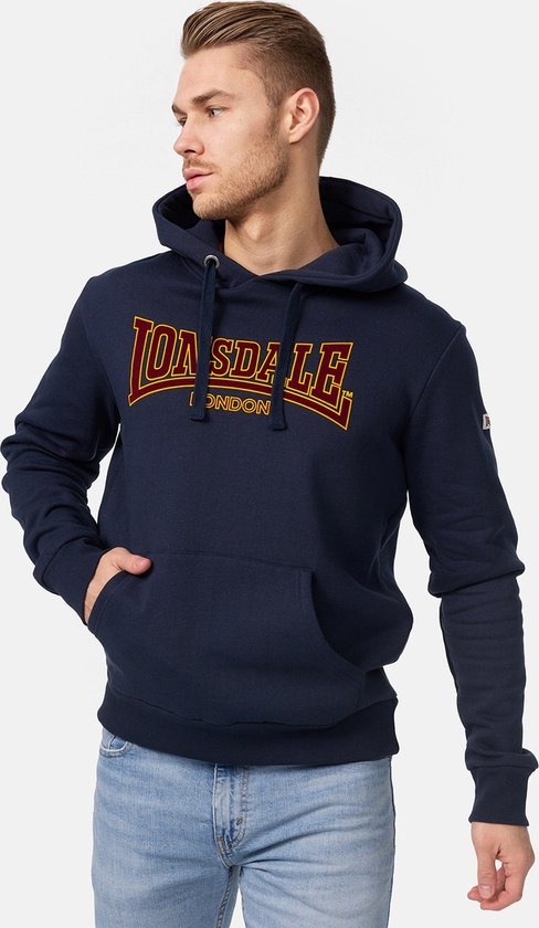 Lonsdale Hoodie Hooded Classic Ll002 Kapuzensweatshirt schmale Passform Navy-M