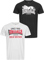 Lonsdale Heren-T-shirt, regular fit dubbelpak COLLESSIE